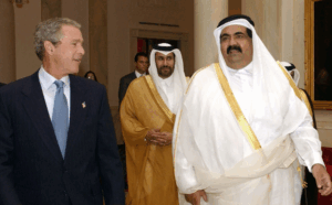 في أول زيارة لرئيس أمريكي إلى قطر.. الأمير وبوش يبحثان التعاون العسكري والاقتصادي وآفاق السلام