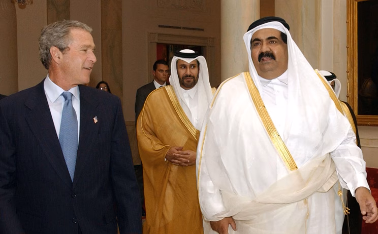 حمد بن خليفة وجوج بوش