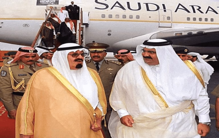 الشيخ حمد بن خليفة وعبد الله بن عبد العزيز