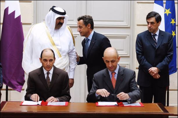 حمد بن جاسم وساركوزي