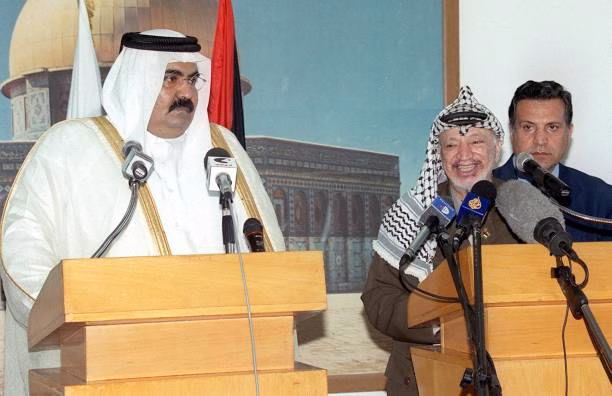 حمد بن خليفة وياسر عرفات