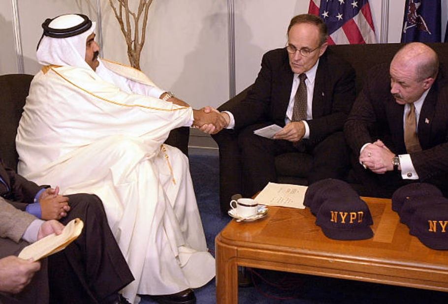 أمير قطر وعمدة نيويورك