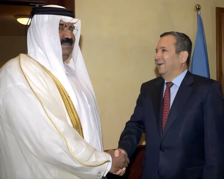 حمد بن خليفة وإيهود باراك