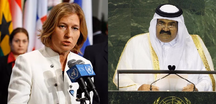 حمد بن خلفة وتسيبي ليفني