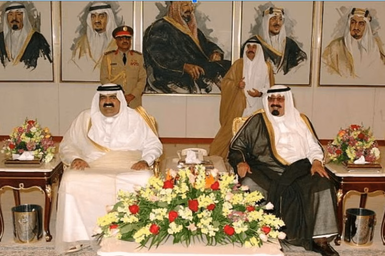 حمد بن خليفة وفهد بن عبد العزيز