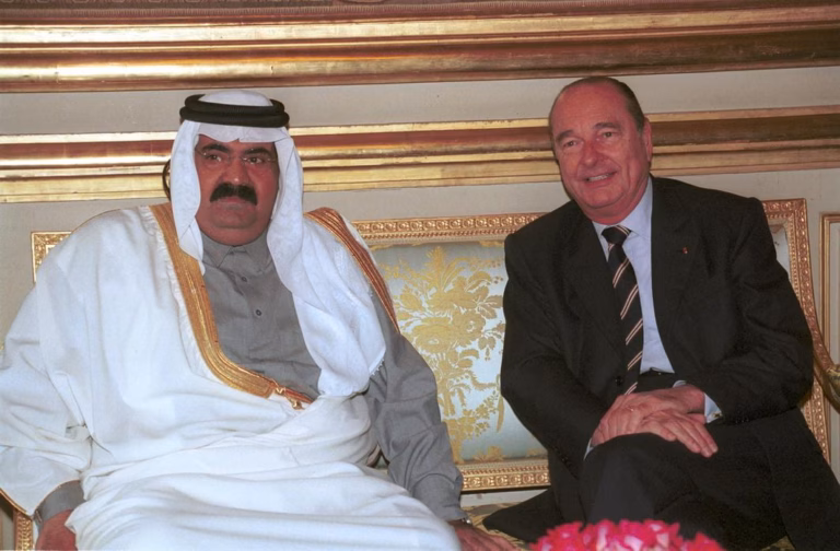 أمير قطر وجاك شيراك