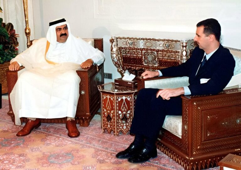 حمد بن خليفة وبشار الاسد