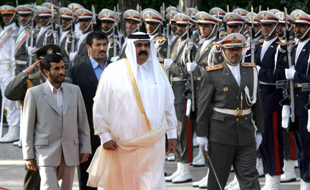 حمد بن خليفة ومحمود أحمدي نجاد