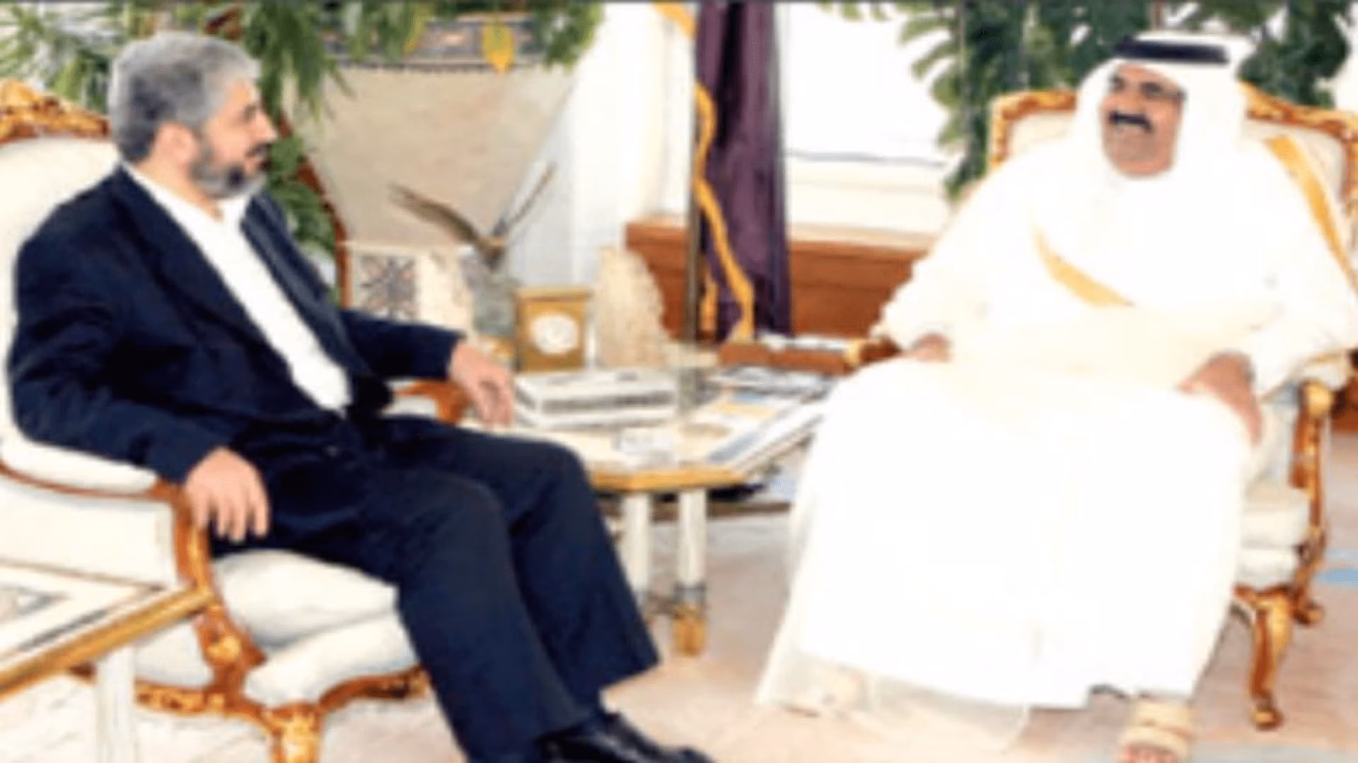 حمد بن خليفة وخالد مشعل