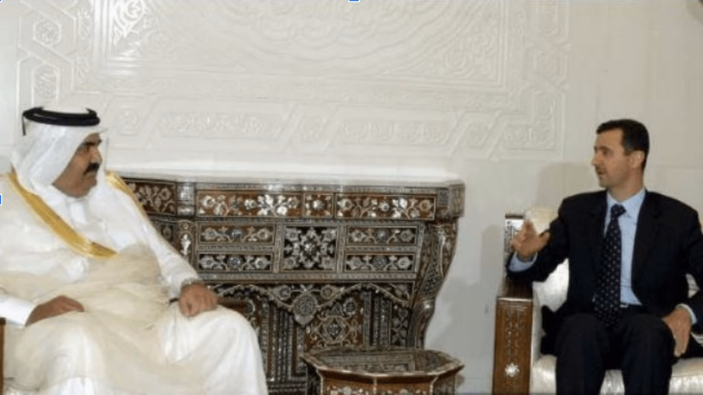 حمد بن خليفة وحمد بن جاسم وبشار الأسد