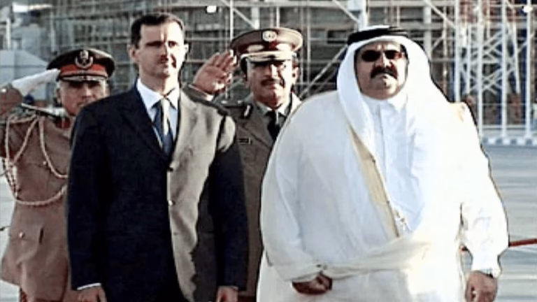 حمد بن خليفة وبشار الأسد