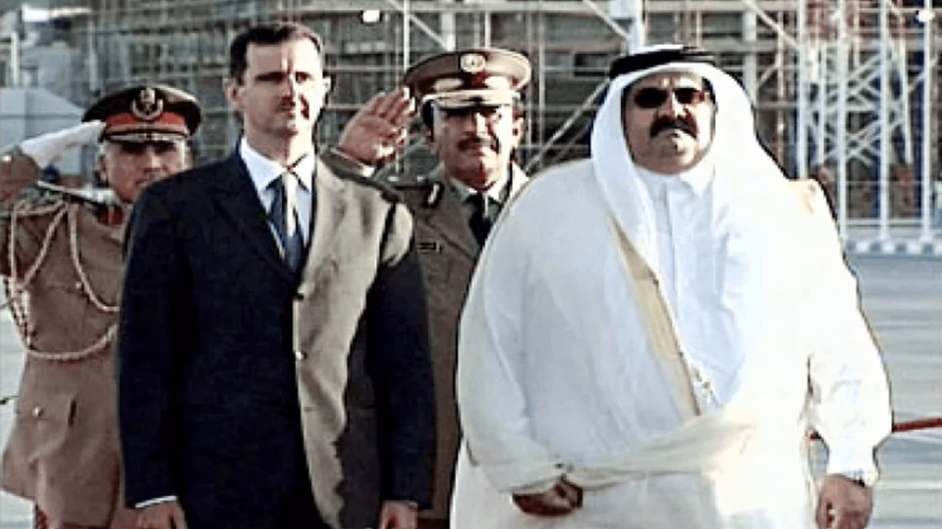 حمد بن خليفة وبشار الأسد