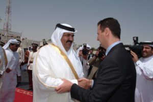 سمو الأمير يستقبل الرئيس السوري في الدوحة