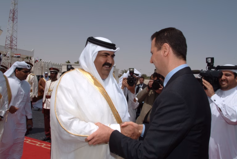 سمو الأمير يستقبل الرئيس السوري في الدوحة