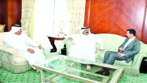 خلال اجتماع بالدوحة.. أمير قطر والأسد يدعوان للتحضير الجيد للقمة العربية