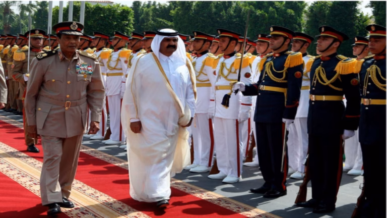 حمد بن خليفة والمشير طنطاوي