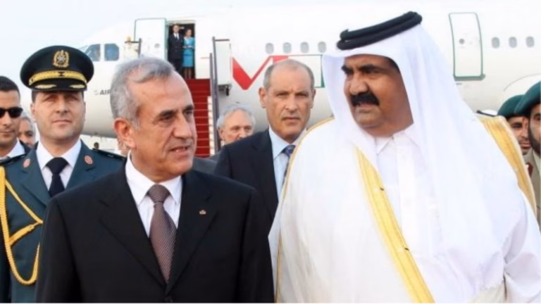 حمد بن خليفة وميشال سليمان