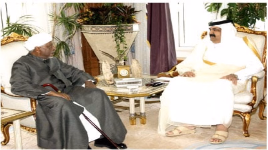 حمد بن خليفة ومحمد عثمان الميرغني