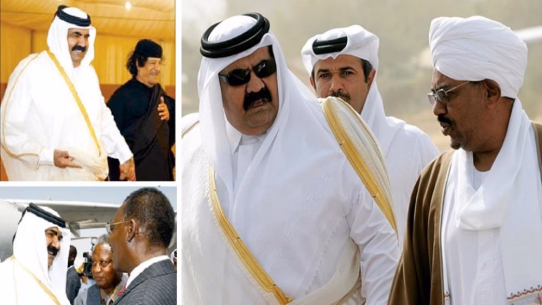 حمد بن خليفة والبشير والقذافي