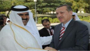على هامش مشاركته بمنتدى أمريكا والعالم الإسلامي بالدوحة .. أمير قطر يبحث مع أردوغان علاقات التعاون بين الدوحة وأنقرة