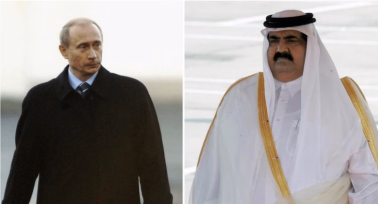 حمد بن خليفة وبوتين