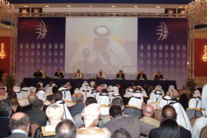سمو الأمير الشيخ حمد بن خليفة آل ثاني يفتتح مؤتمر قطر الرابع للديمقراطية والتجارة الحرة في الدوحة