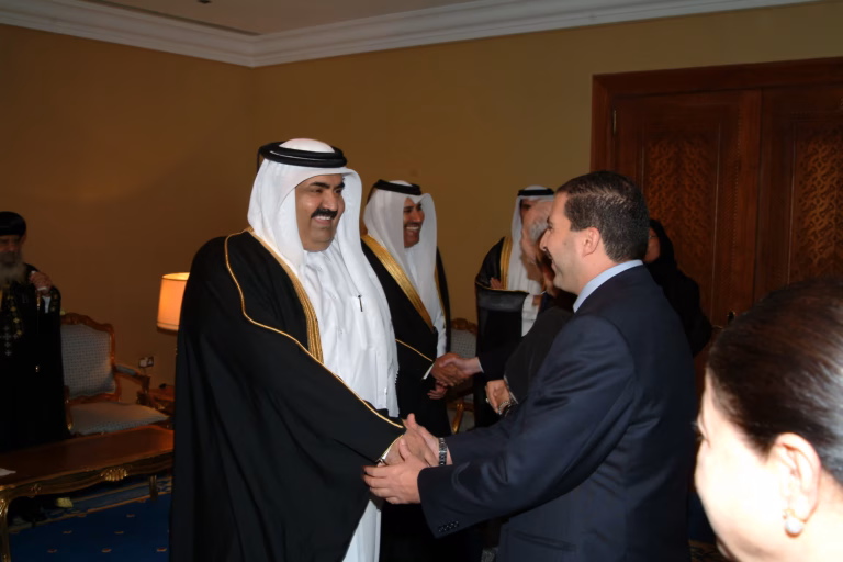 سمو الأمير الشيخ حمد بن خليفة آل ثاني يقيم حفل استقبال بمناسبة افتتاح مؤتمر الدوحة العالمي للأسرة في الدوحة