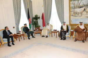 سمو الأمير الشيخ حمد بن خليفة آل ثاني يستقبل رئيس جمهورية أفغانستان الإسلامية في الدوحة