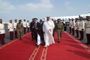 سمو الأمير الشيخ حمد بن خليفة آل ثاني يستقبل رئيس جمهورية جزر القمر أحمد عبدالله سامبي في الدوحة